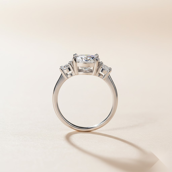 Étoile™ Three-Stone™ Ring (2ct Oval Cut)